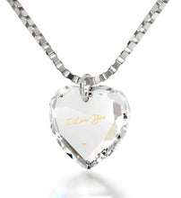 Tiny Crystal Heart Necklace