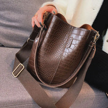 Blake Shoulder Bag -Chocolate Croc